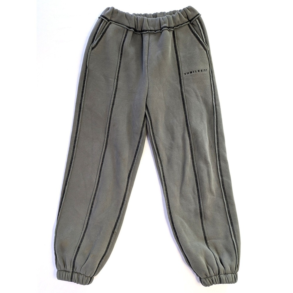 Jubilee Grey Exposed Seam Sweatpants Joggers Fleece Lined Streetwear Small
